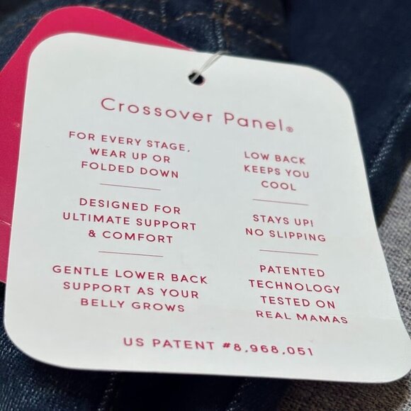 Over The Belly Dark Wash Skinny Maternity Jeans, Size: 0/25R - Picture 8 of 11